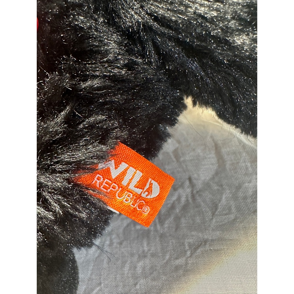 Wild Republic Black Wolf Fox Plush Stuffed Animal Realistic Shaggy Dog 12 Inch - Picture 11 of 15